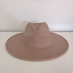 Flat brim Hat (Blush Pink)